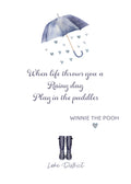 Puddles A5 Print: Winnie Wisdom Lake District