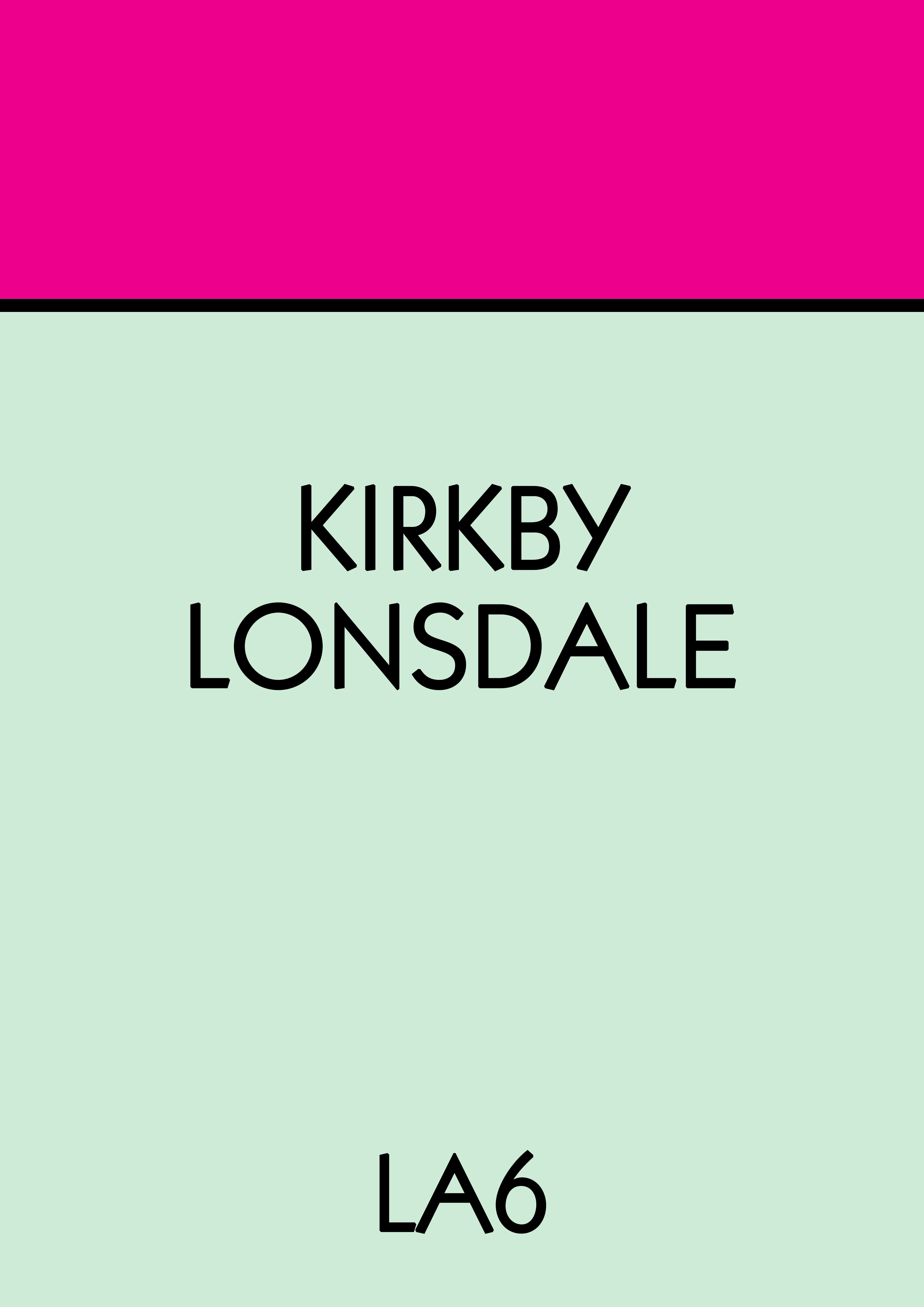 Kirkby Lonsdale A3 Print: Monopoly Style